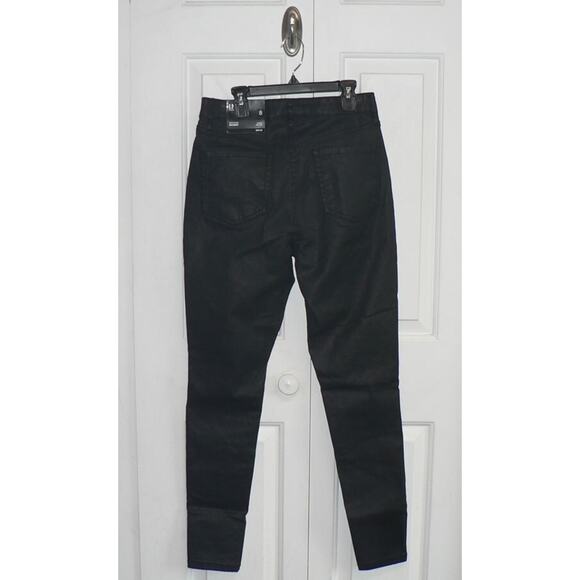 INC International Concepts Womens Mid-Rise Coated Skinny Jeans in Black 8/29 $70 - Picture 7 of 8